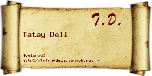 Tatay Deli névjegykártya